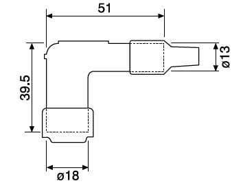 PNGKLB10E Pipetta copricandela NGK LB10E - In resina fenolica, 14mm