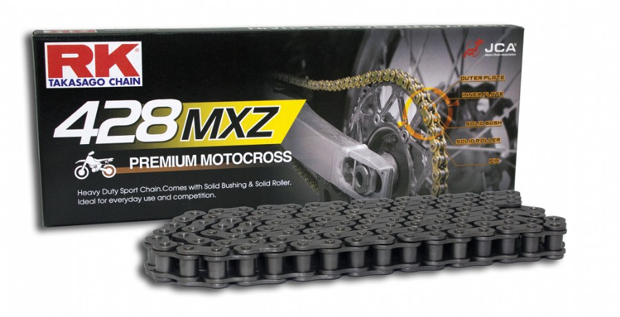 RK428MXZ2136N Catena RK 428 MXZ2 - 136 maglie - Nero