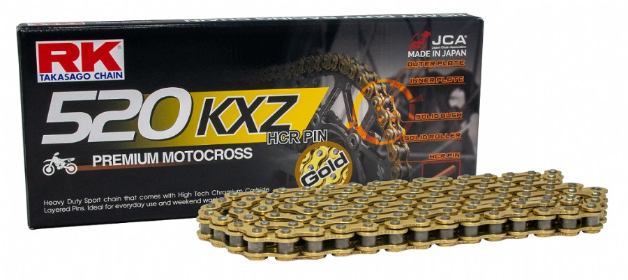 RK520KXZ120G Catena RK 520 KXZ - 120 maglie - Oro