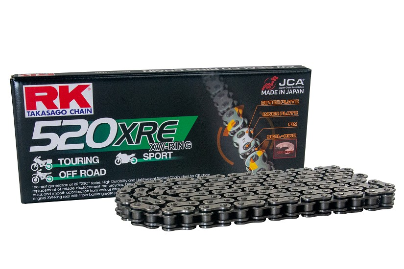 RK520XRE120N Catena RK 520 XRE - 120 maglie - Nero - con XW-ring