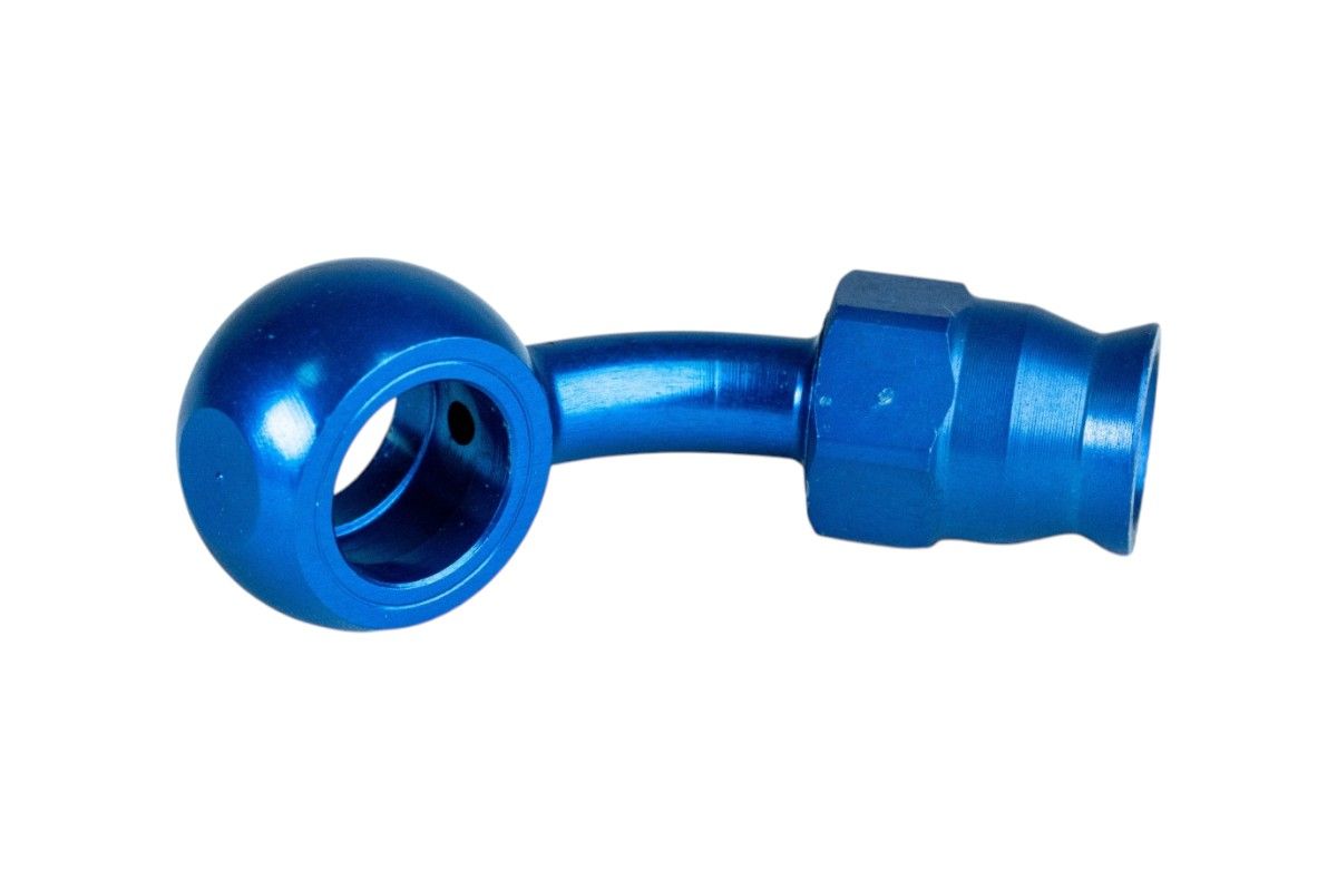 RTF028 Raccordo occhiello piegato a 45° in lega leggera