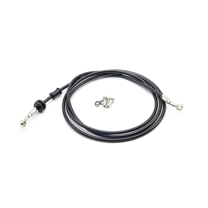 Aeronautical braided hose L 200cm, rings Ø8.