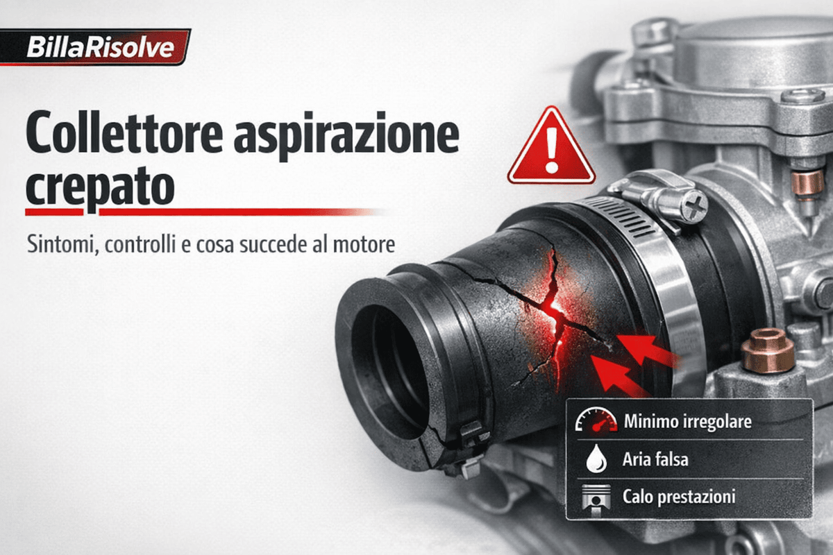 Collettore aspirazione crepato: sintomi, controlli e cosa succede al motore