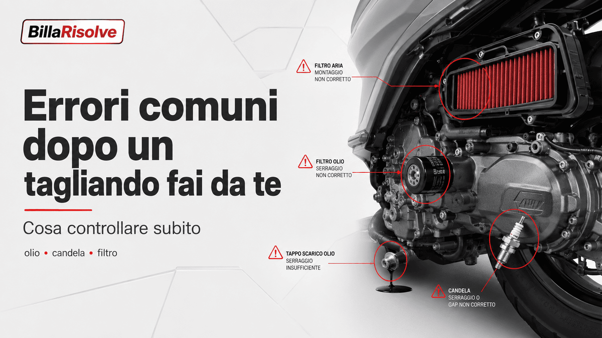 Errori comuni dopo un tagliando fai da te: cosa controllare