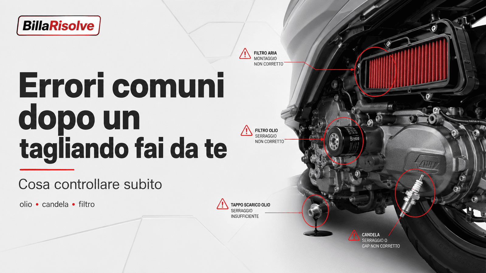 Errori comuni dopo un tagliando fai da te: cosa controllare