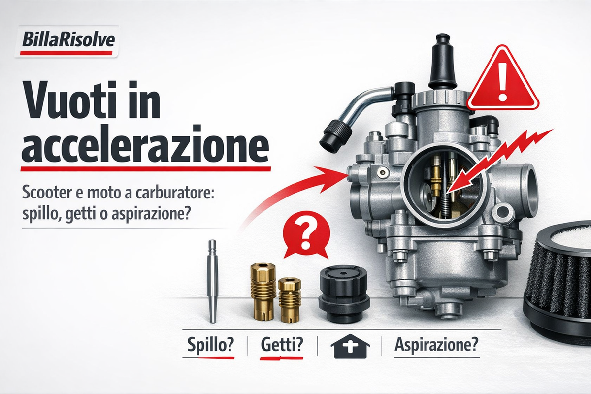 Vuoti in accelerazione su scooter e moto a carburatore: spillo, getti o aspirazione?