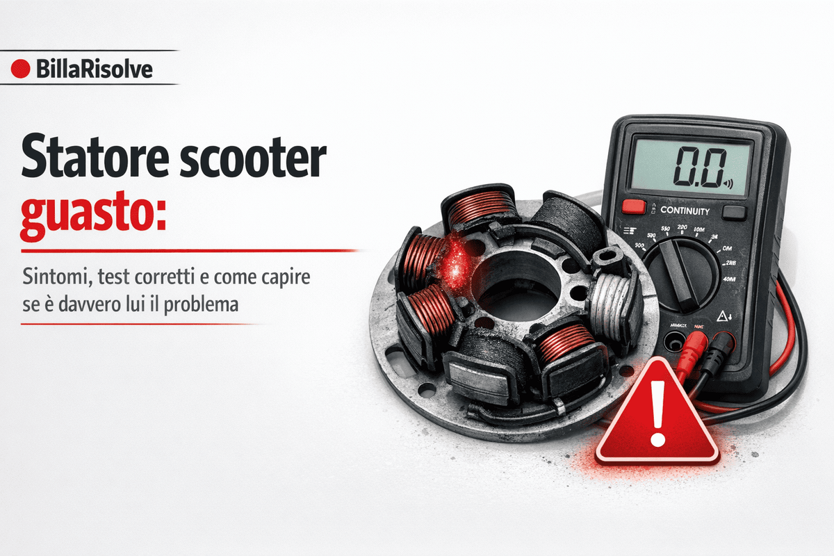 Statore scooter guasto: sintomi, test corretti e come capire se è davvero lui il problema