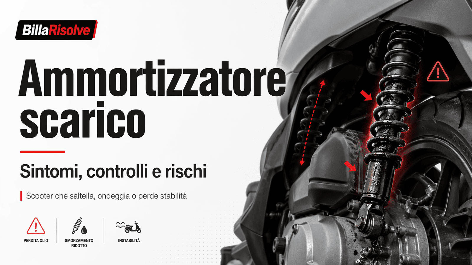 Ammortizzatore scarico: sintomi, controlli e rischi