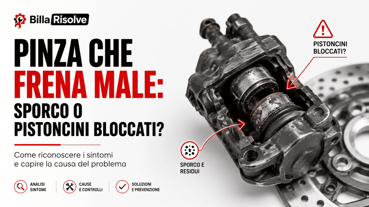 Pinza che frena male: sporco o pistoncini bloccati?