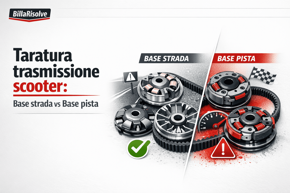 Taratura trasmissione scooter: differenza tra base strada e base pista