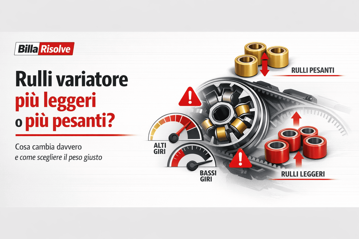 Rulli variatore più leggeri o più pesanti? Cosa cambia davvero e come scegliere il peso giusto
