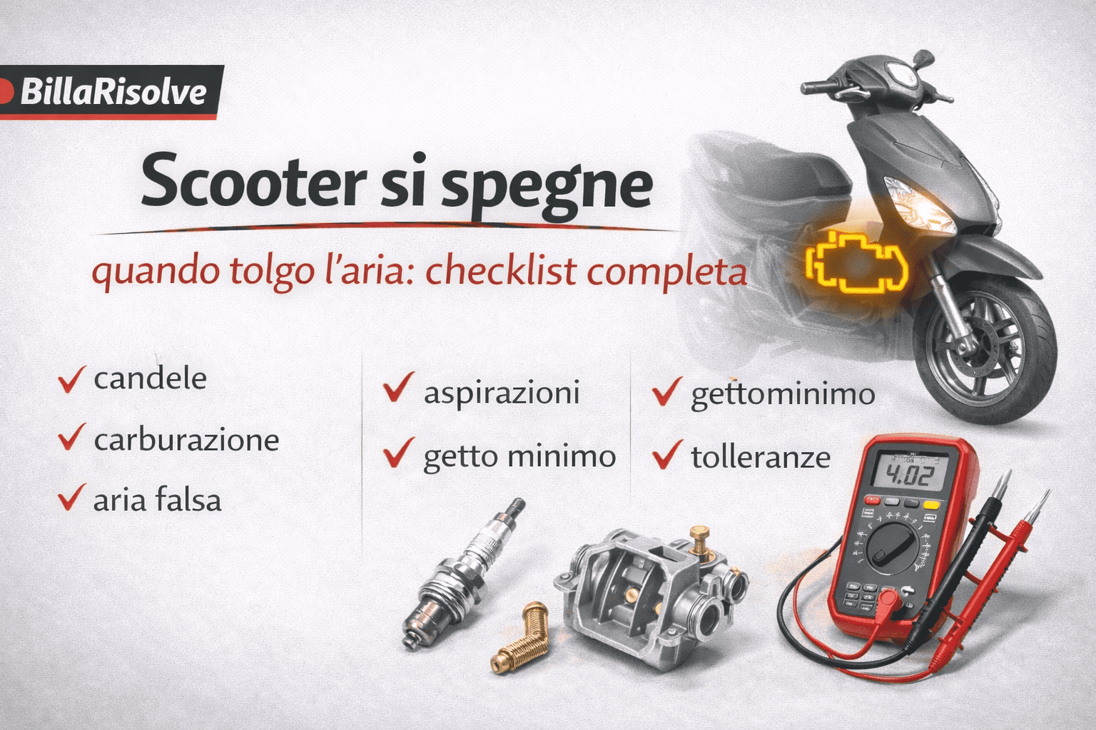 Scooter si spegne quando tolgo l’aria: cause, controlli e soluzione