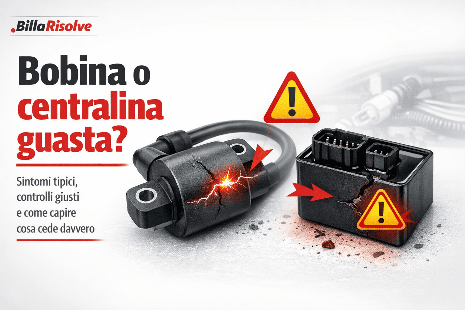 Bobina o centralina guasta? Sintomi tipici, controlli giusti e come capire cosa cede davvero