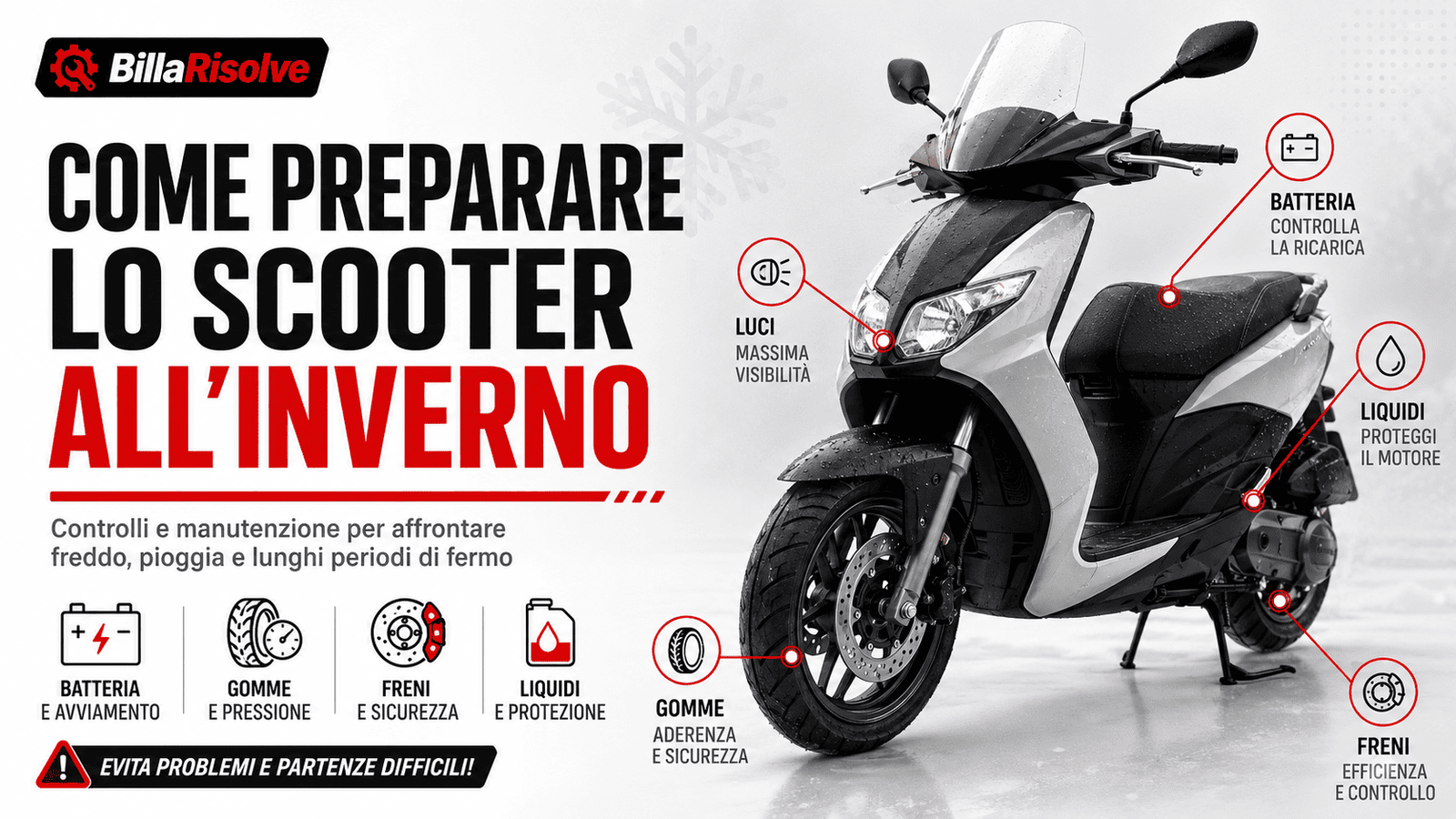 Come preparare lo scooter all’inverno: controlli e manutenzione