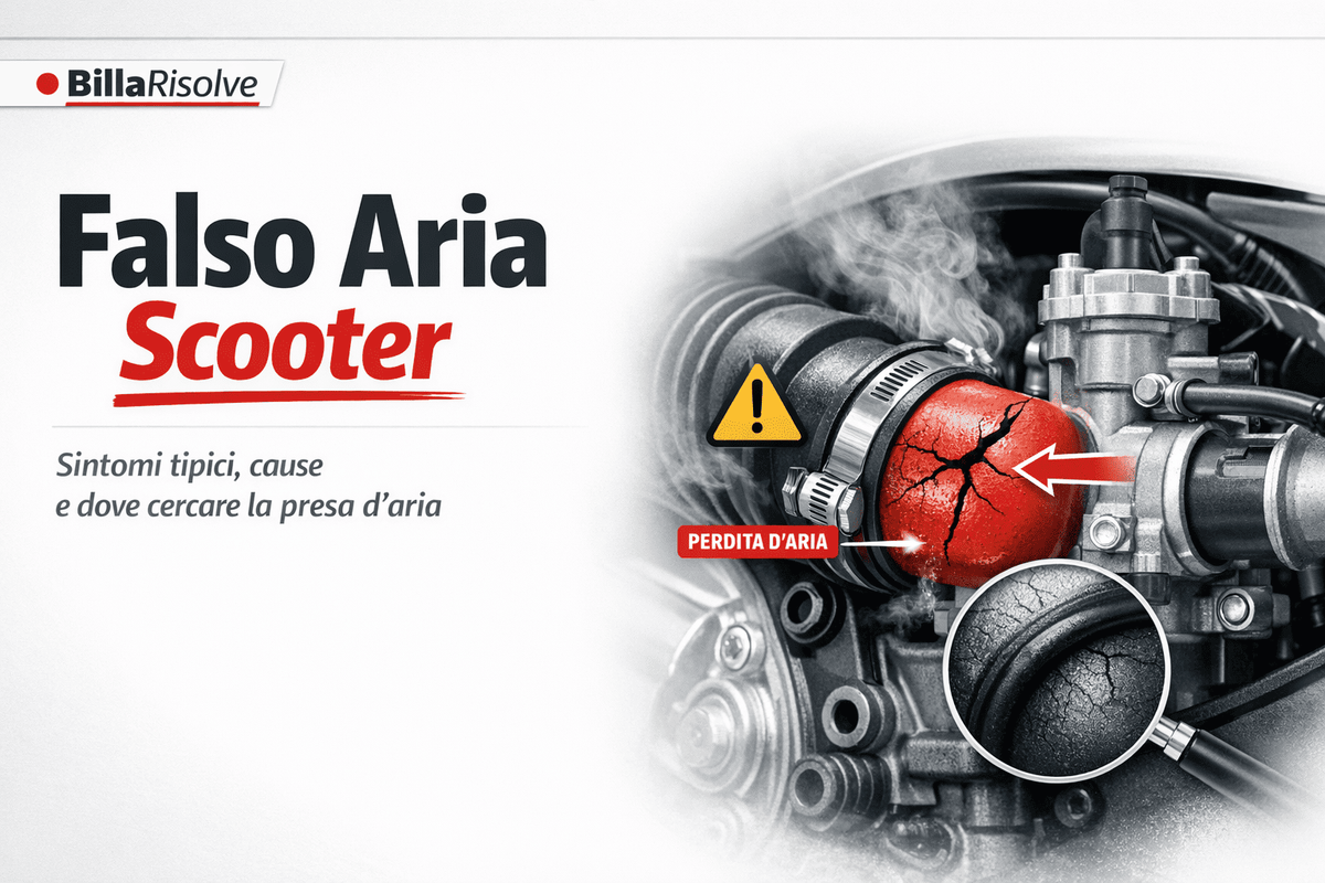 Falso aria scooter: sintomi tipici, cause e dove cercare la presa d’aria