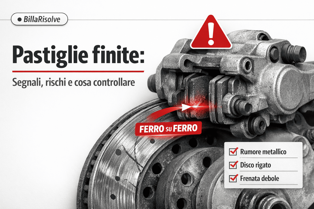 Pastiglie freno finite: segnali, rischi e cosa controllare