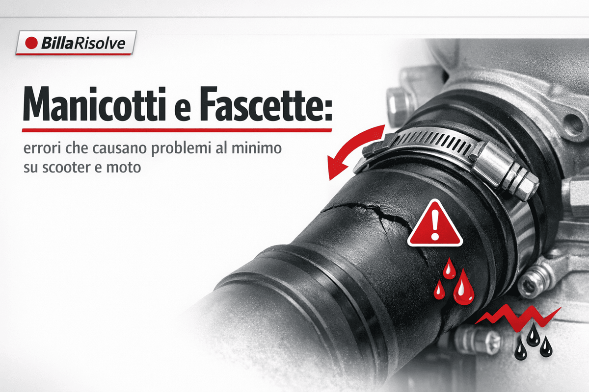 Manicotti e fascette: errori che causano problemi al minimo su scooter e moto