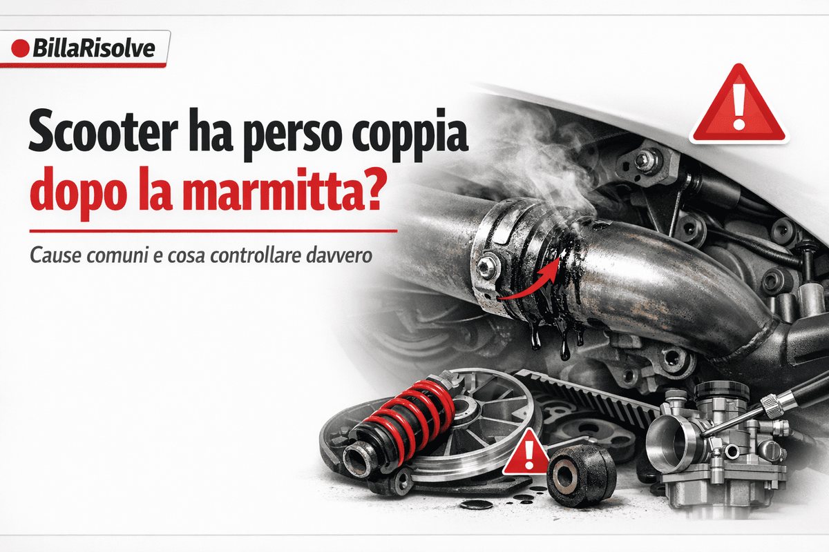 Scooter ha perso coppia dopo la marmitta? Cause comuni e cosa controllare davvero