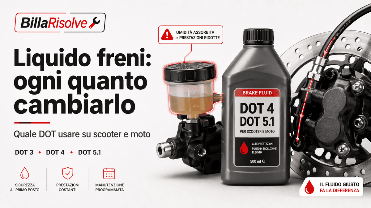 Liquido freni scooter e moto: ogni quanto cambiarlo e quale DOT usare