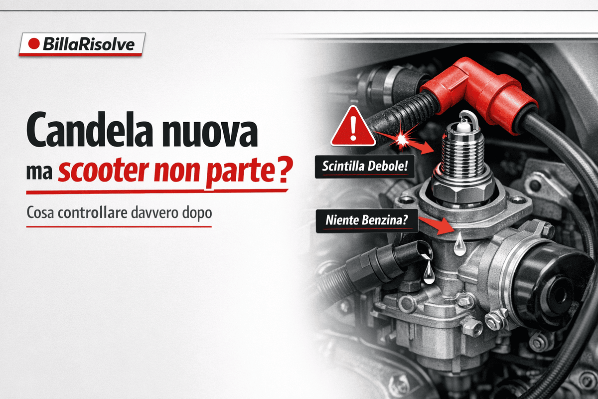 Candela nuova ma scooter non parte? Cosa controllare davvero dopo