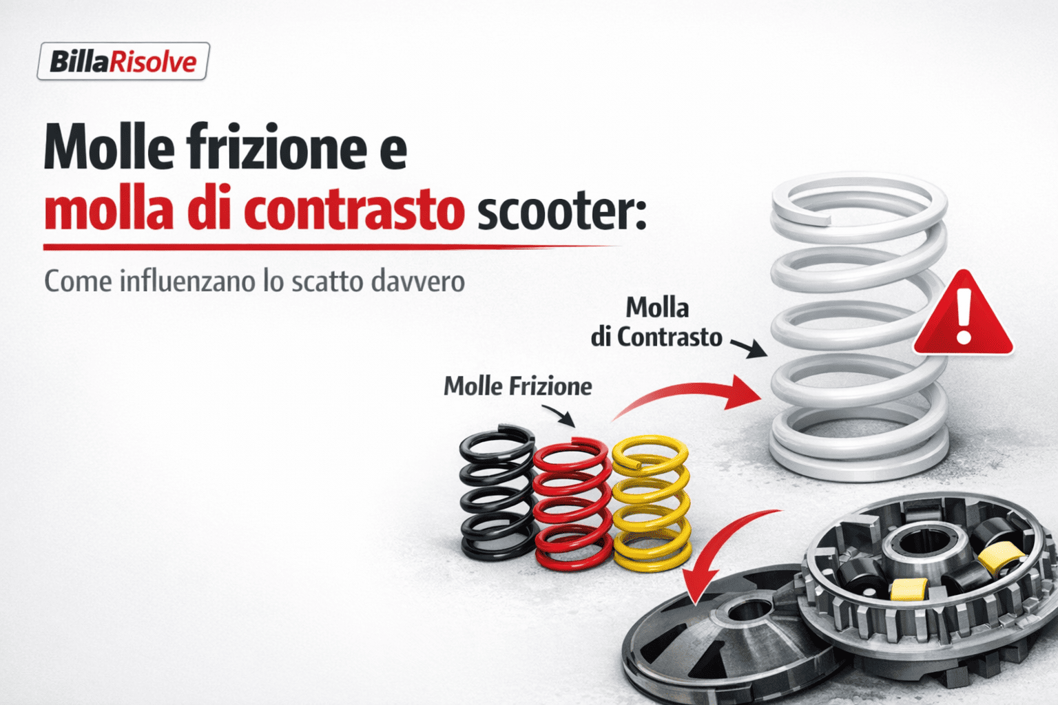 Molle frizione e molla di contrasto scooter: come influenzano lo scatto davvero