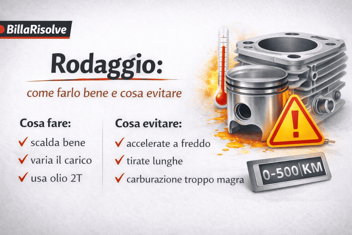 Rodaggio scooter e moto: come farlo bene, quanto dura e cosa evitare