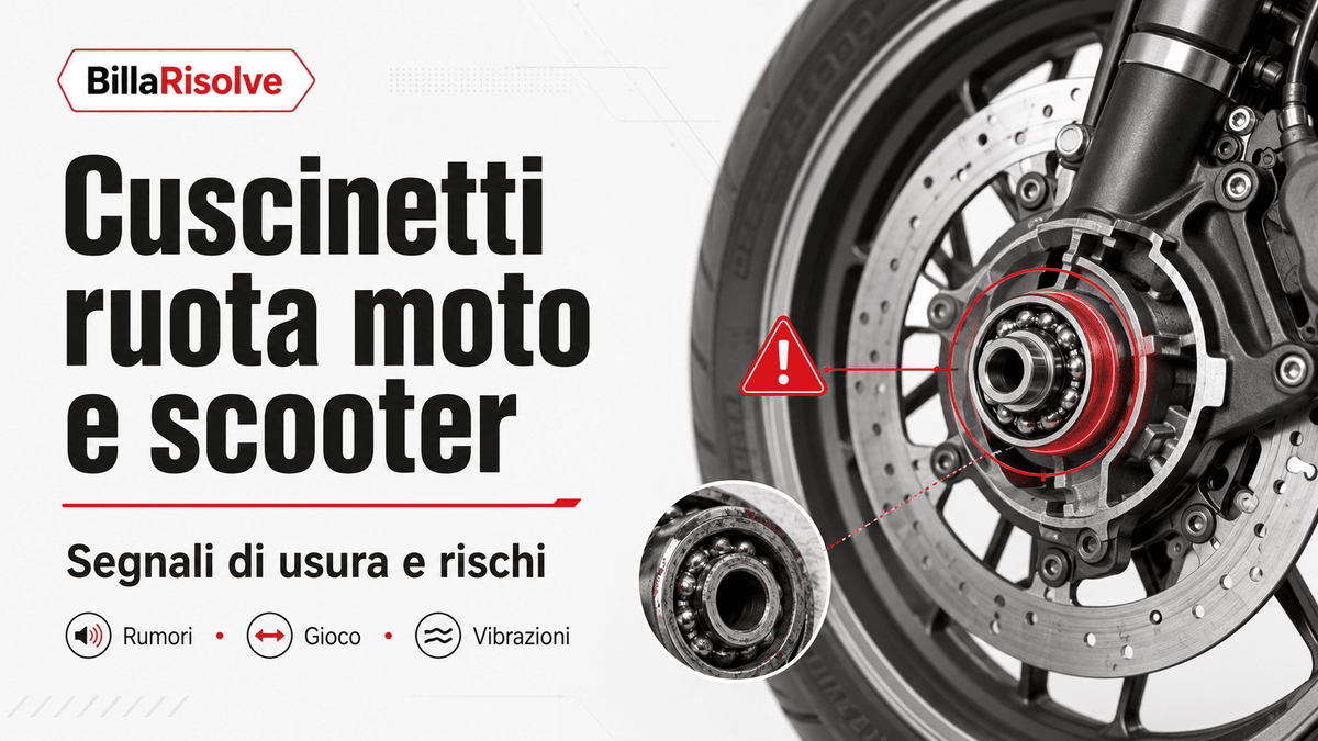 Cuscinetti ruota moto e scooter: segnali di usura e rischi