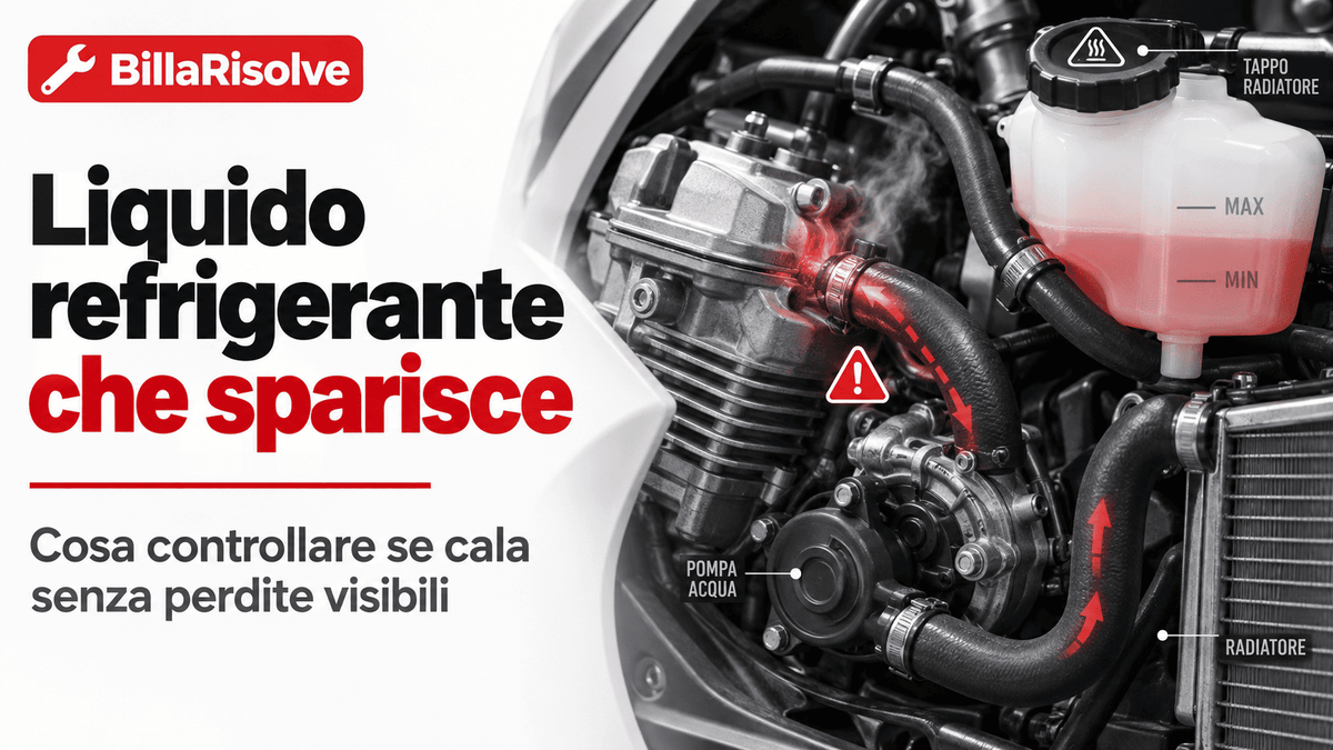 Liquido refrigerante che sparisce senza perdite visibili