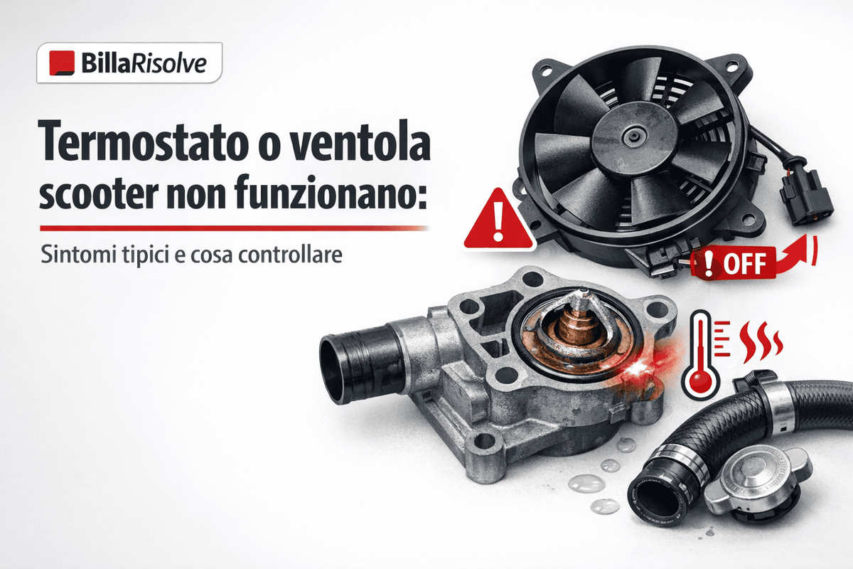 Termostato o ventola scooter non funzionano? Sintomi tipici e cosa controllare