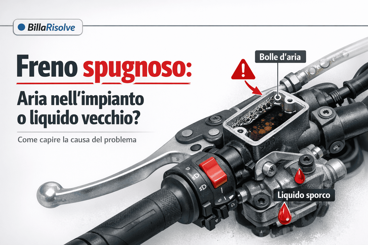 Freno spugnoso: come capire se è aria o liquido vecchio