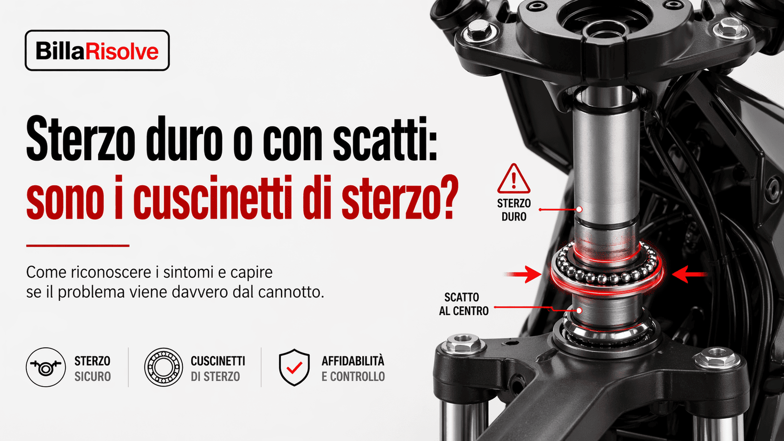 Sterzo duro o con scatti: sono i cuscinetti di sterzo?
