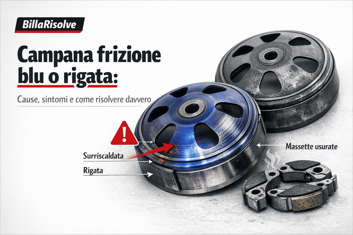 Campana frizione blu o rigata: cause, sintomi e come risolvere davvero