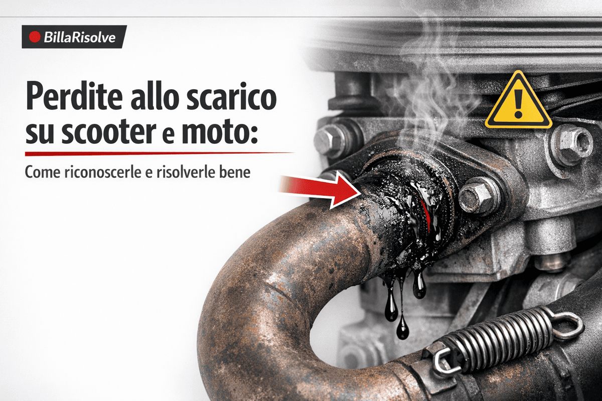 Perdite allo scarico su scooter e moto: come riconoscerle e risolverle bene