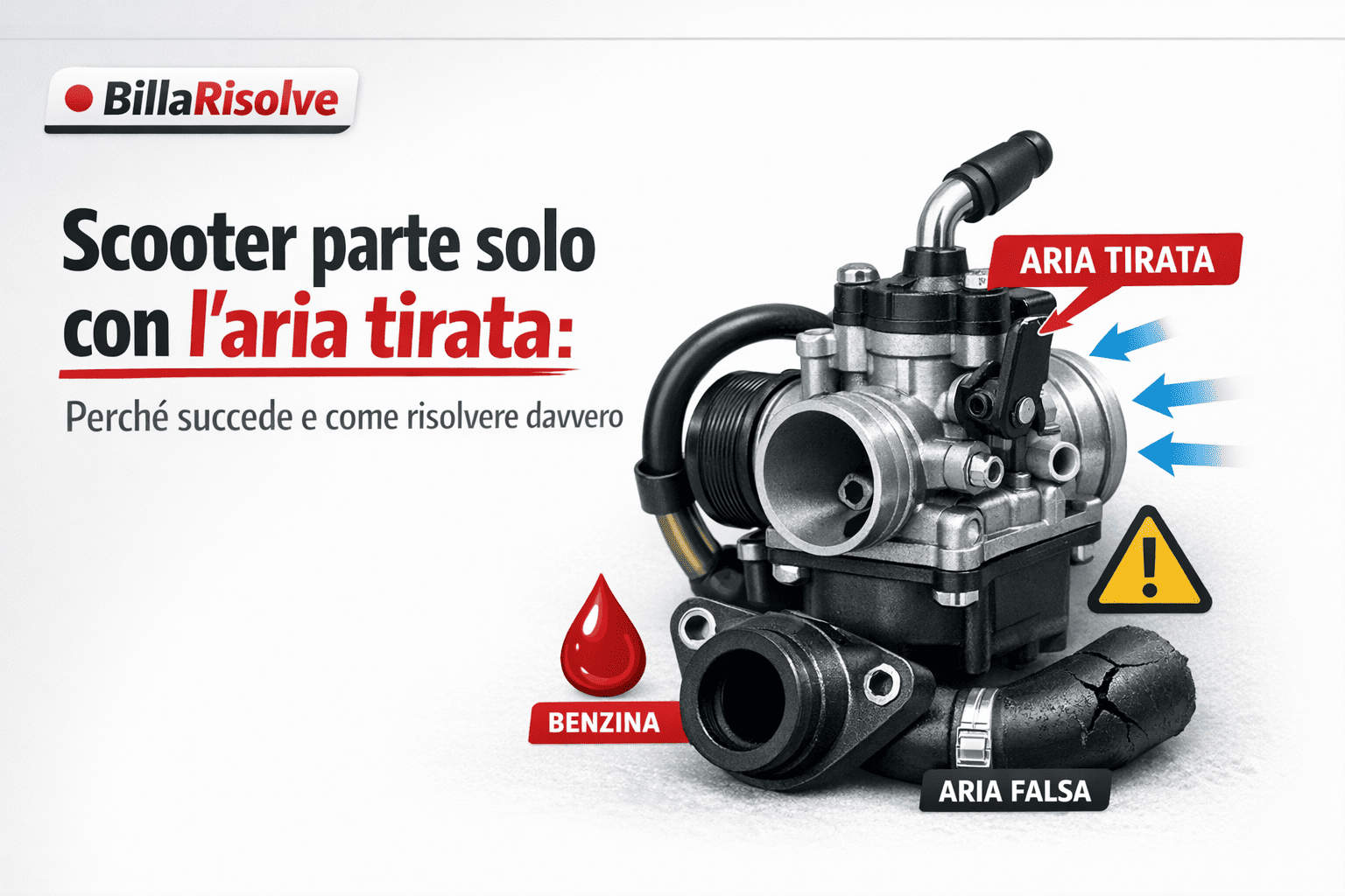 Scooter parte solo con l’aria tirata: perché succede e come risolvere davvero