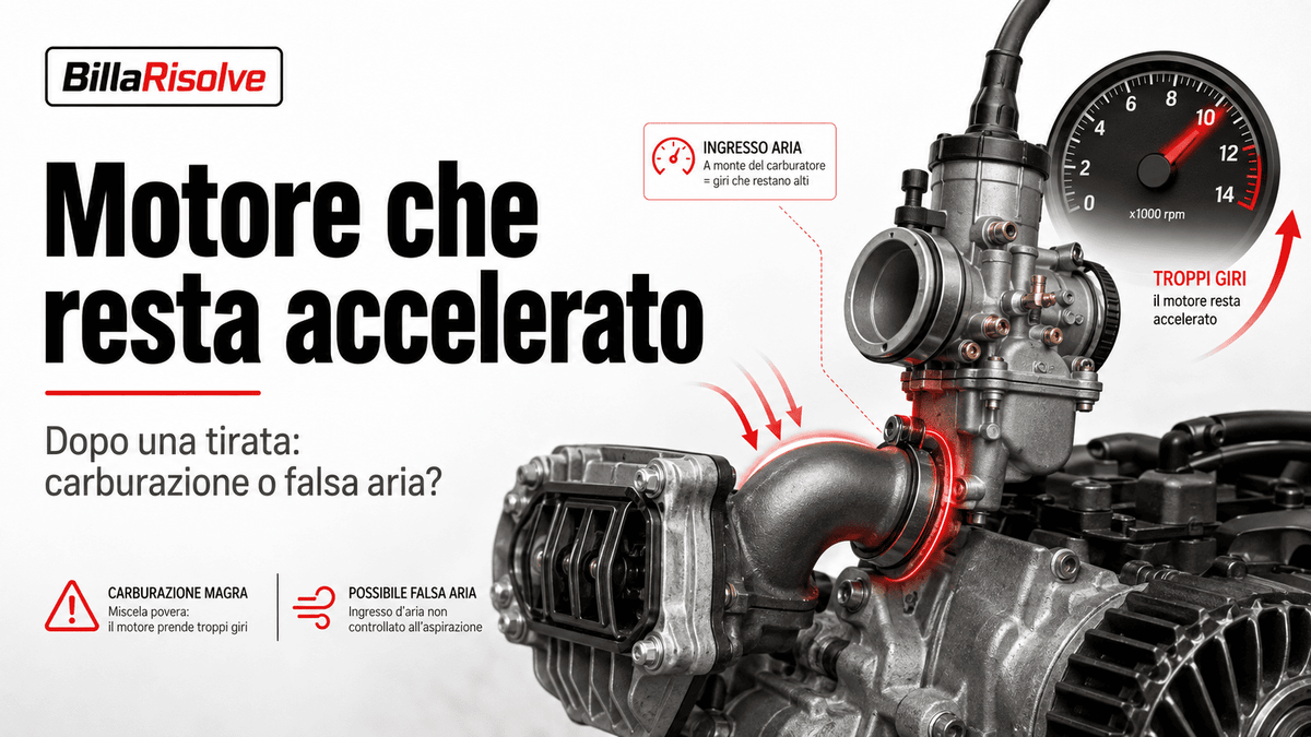 Motore che resta accelerato dopo una tirata: carburazione magra o falsa aria?