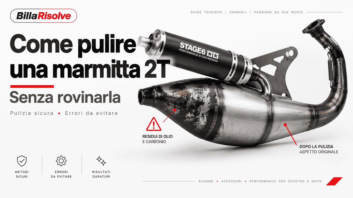 Come pulire una marmitta 2T senza rovinarla: guida pratica