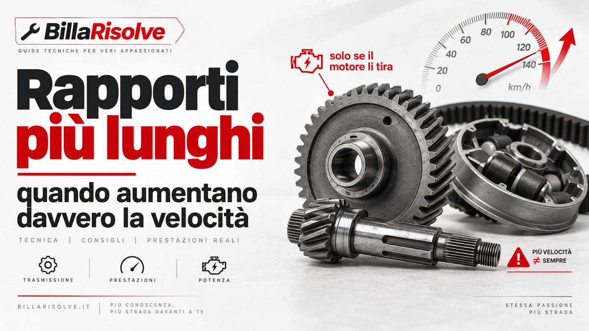 Rapporti più lunghi scooter: quando aumentano davvero la velocità