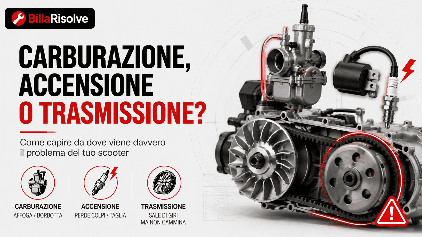 Come capire se il problema è carburazione, accensione o trasmissione