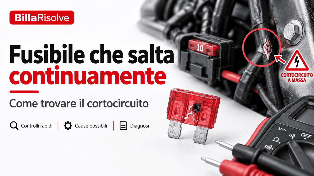 Fusibile che salta continuamente su scooter o moto: come trovare il cortocircuito