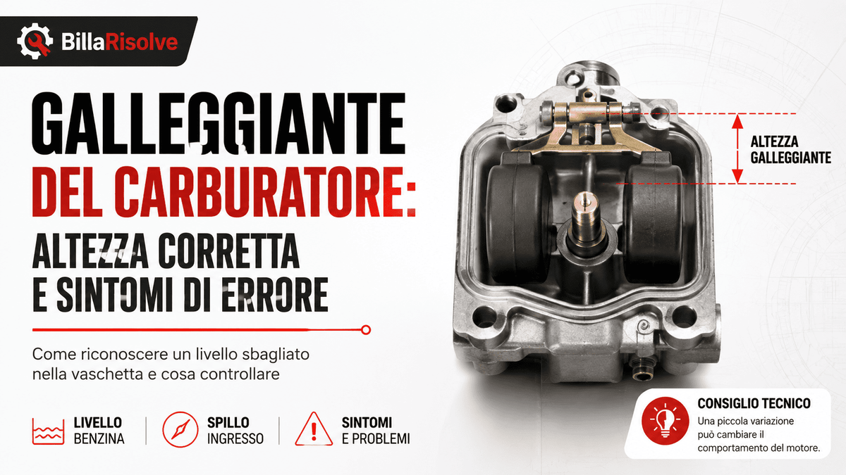 Galleggiante del carburatore: altezza corretta e sintomi di errore