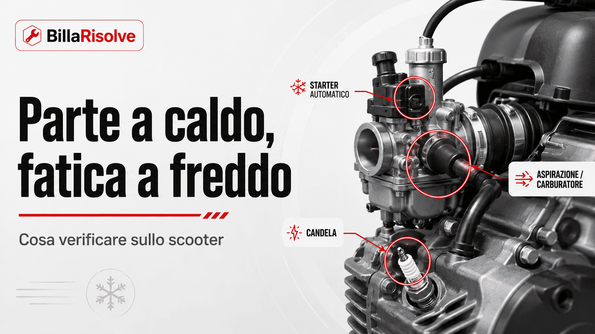 Scooter parte a caldo ma fatica a freddo: cosa controllare