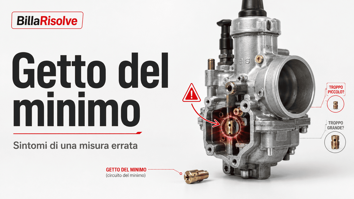 Getto minimo carburatore: sintomi se è troppo grande o piccolo