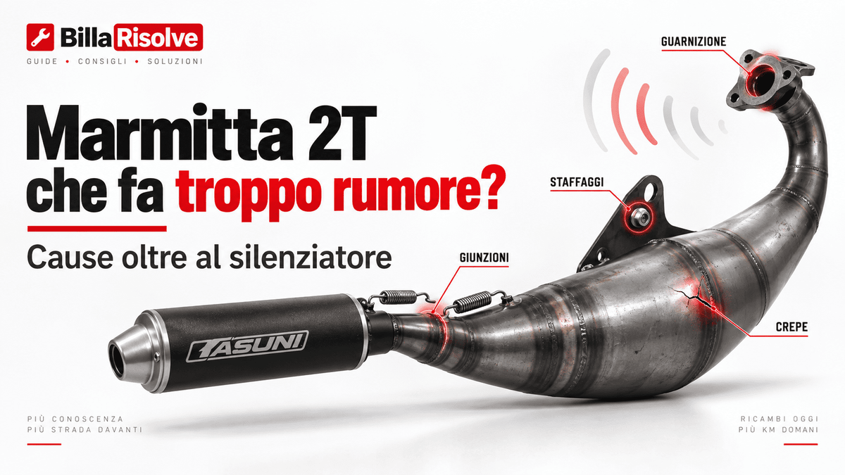 Marmitta 2T che fa troppo rumore: cause oltre al silenziatore