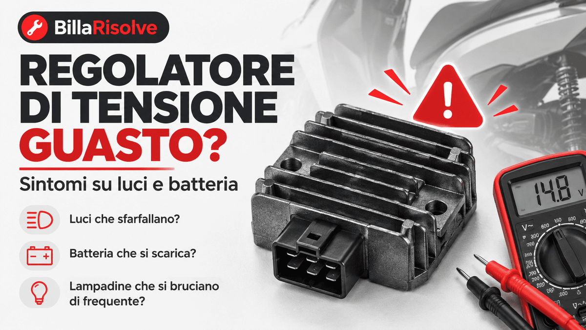 Regolatore di tensione guasto: sintomi su luci e batteria