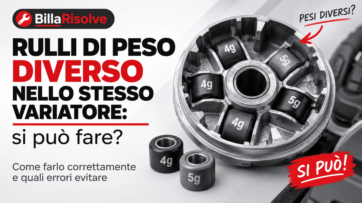 Rulli di peso diverso nello stesso variatore: si può fare?