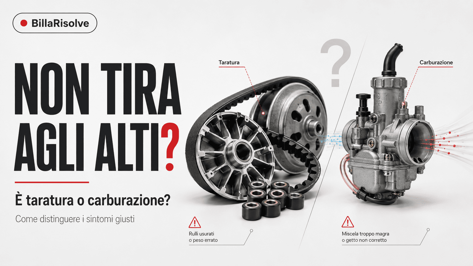 Scooter non tira agli alti: taratura o carburazione?