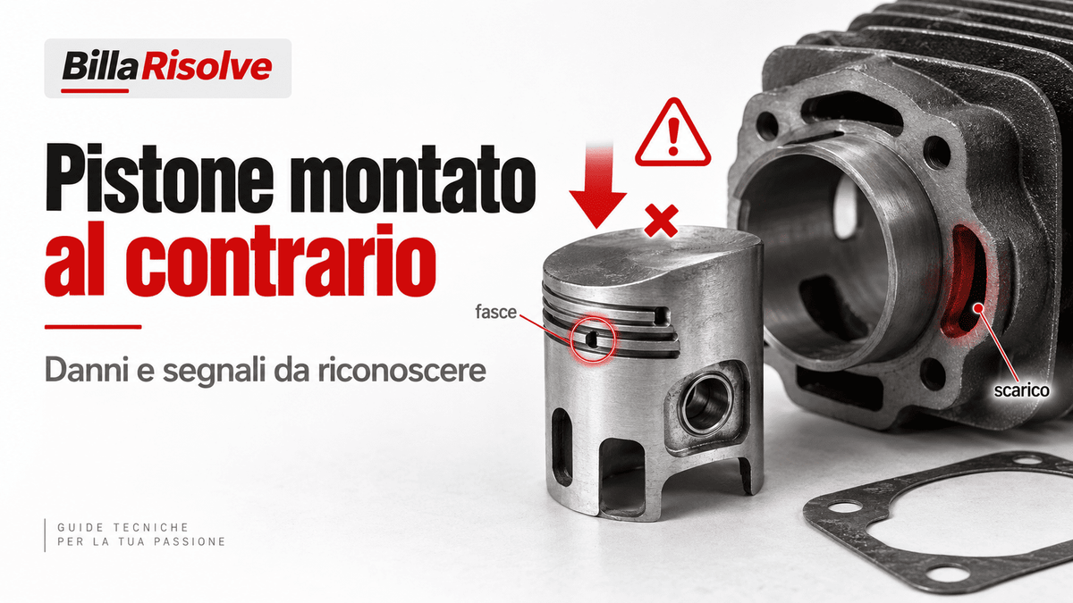 Pistone montato al contrario: danni, sintomi e controlli