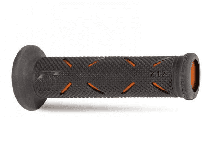 405402340 pair of progrip 717-oe-201 road grips, orange/black, double density, with hole