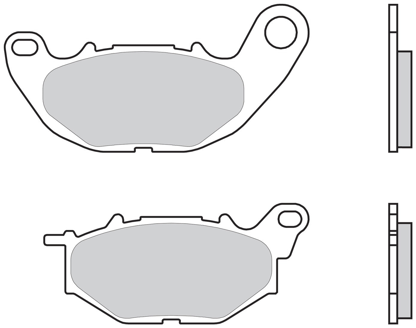 07ya52sa front brake pads brembo yamaha yzf r25 2015- 250cc sa - road
