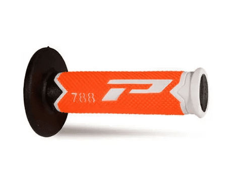 405401325 coppia manopole progrip 788-300 mx,bianco/arancio fluo/nero,triple density,senza foro